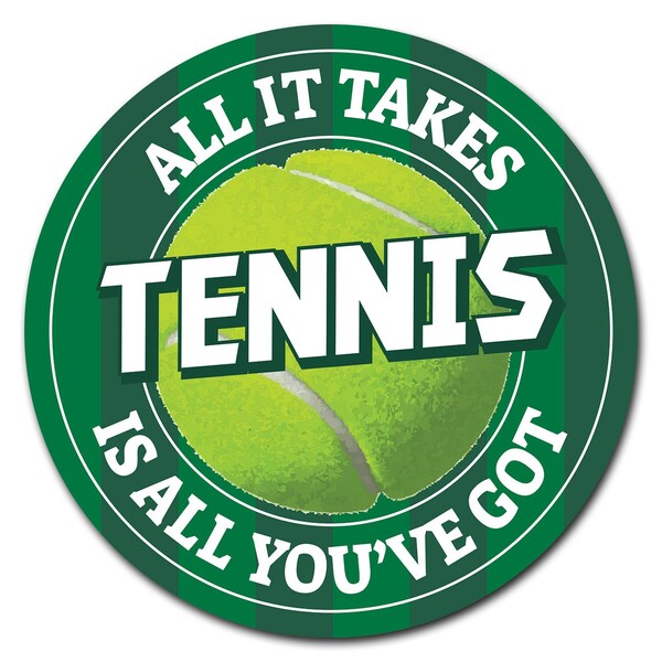 Tennis Circle Vinyl Laminated Decal